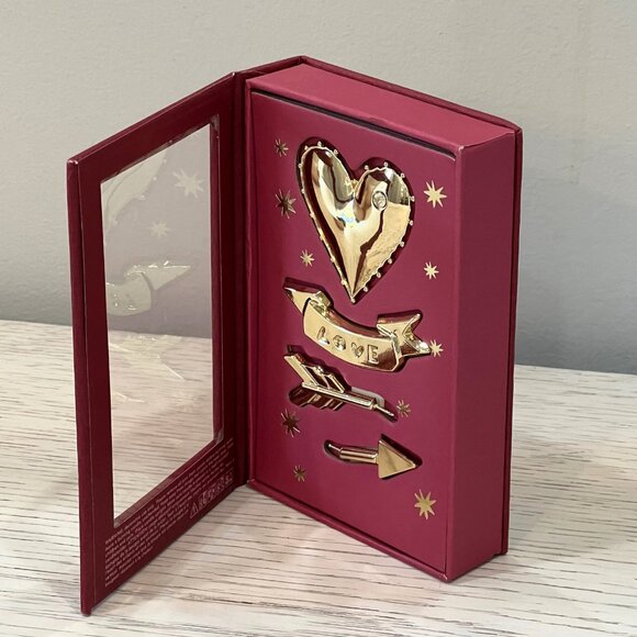 NWT ANTHROPOLOGIE Candle Charms NEW Love Heart Crystal Arrow Gift Gold - Picture 3 of 4